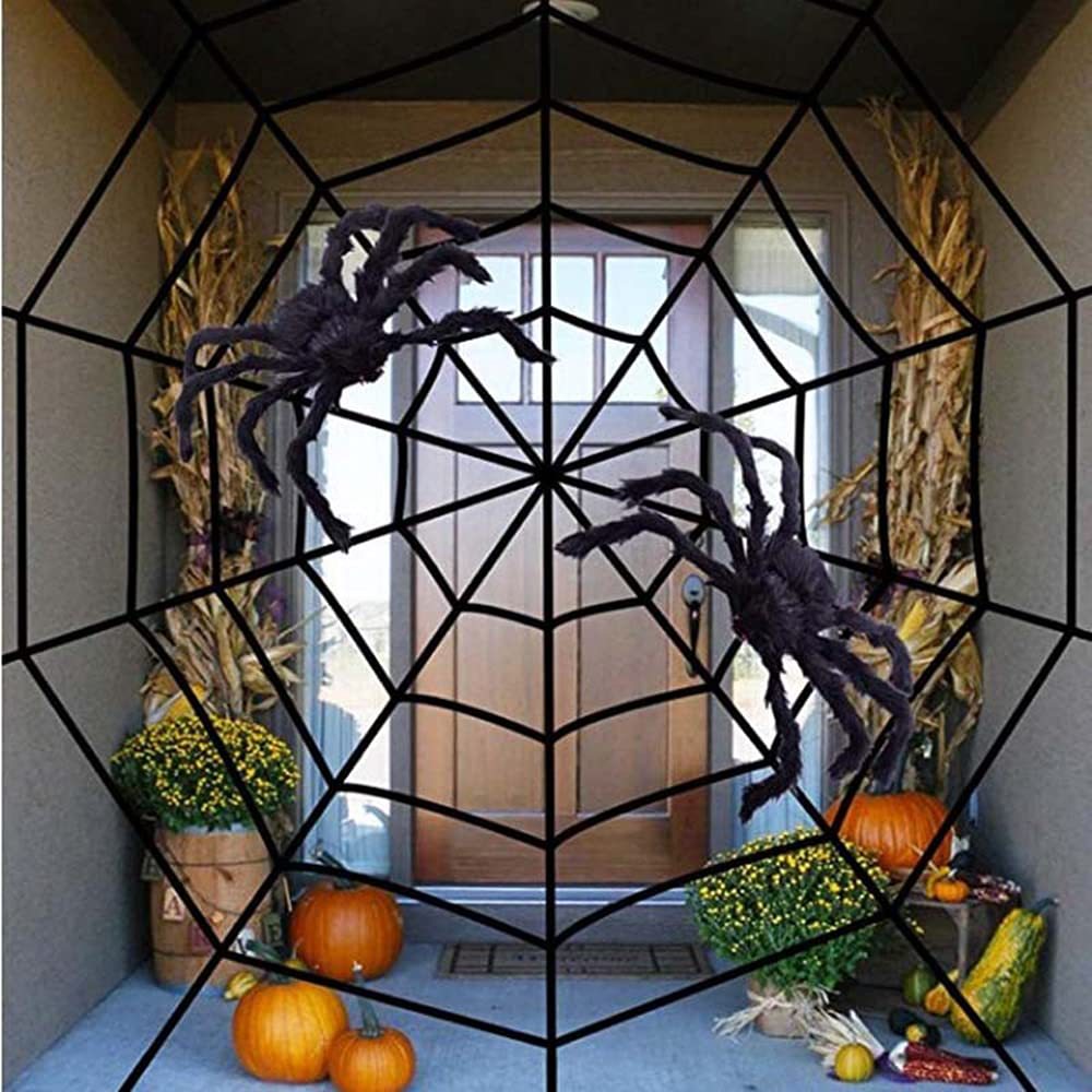 Scary Halloween Large Fake Realistic Big Spider Decorative Hairy Props