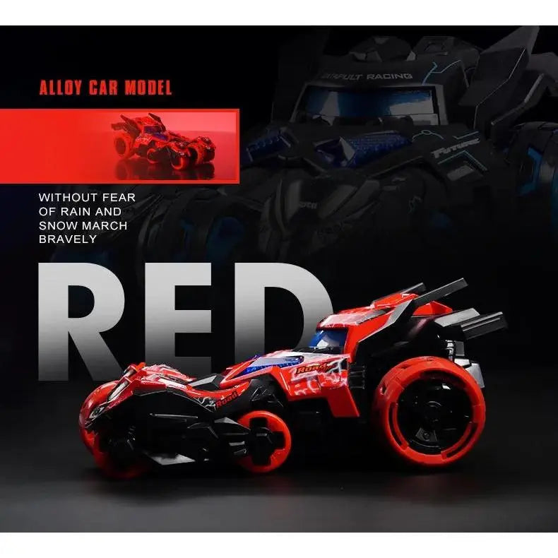 3-in-1 Boomerang Catapult Alloy Car Toy with Lights & Sound